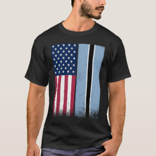 Botswana Botswana American Flags Proud USA Botswa T-Shirt