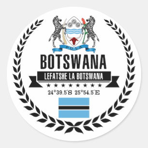 Botswana Classic Round Sticker