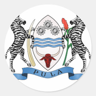 Botswana Coat of Arms Classic Round Sticker
