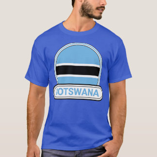 Botswana Country Badge Botswana Flag T-Shirt