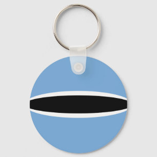 Botswana Fisheye Flag Keychain