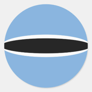 Botswana Fisheye Flag Sticker