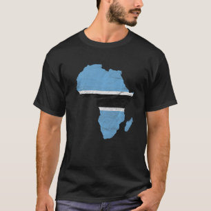 Botswana Flag Africa Continent Silhouette Gift for T-Shirt