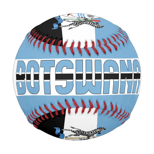 Botswana Flag and Coat of Arms Patriotic Baseball (Front)