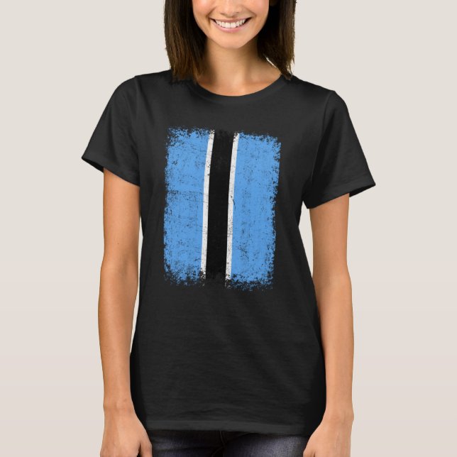 Botswana Flag Botswana Love Botswana T-Shirt (Front)