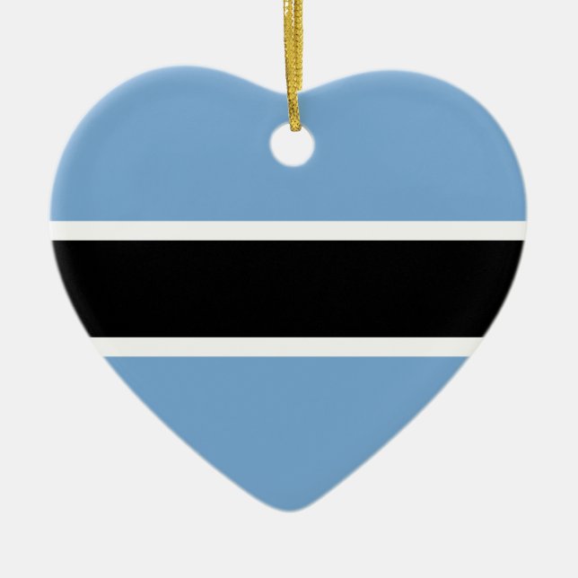 Botswana flag ceramic ornament (Front)