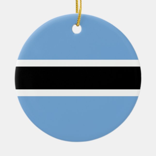 Botswana flag ceramic ornament (Front)