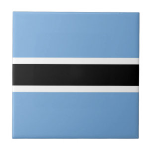Botswana flag ceramic tile