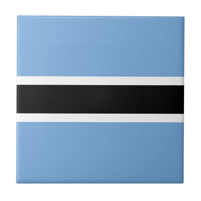Botswana flag ceramic tile (Front)