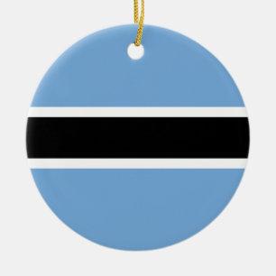 Botswana Flag Ceramic Tree Decoration