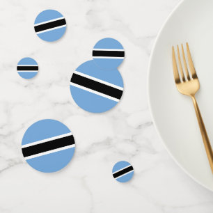 Botswana flag confetti