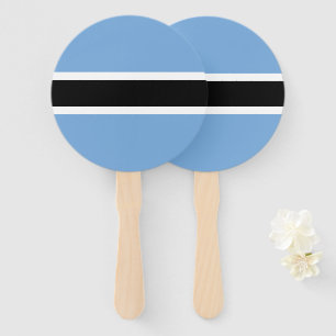 Botswana flag hand fan
