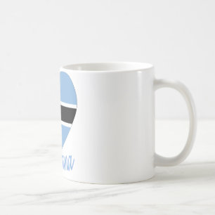 Botswana Flag Heart Coffee Mug