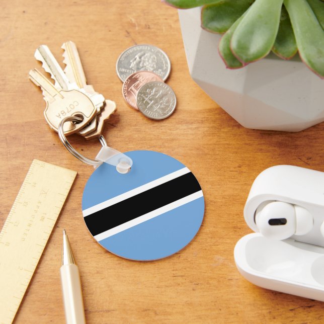 Botswana flag key ring (Desk)