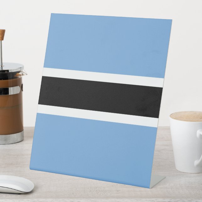 Botswana flag pedestal sign (In SItu)