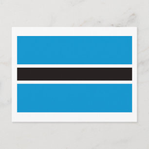 Botswana Flag Postcard