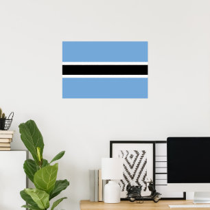 Botswana flag poster
