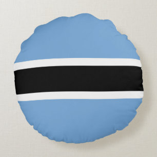 Botswana flag round cushion