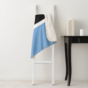 Botswana flag sherpa blanket