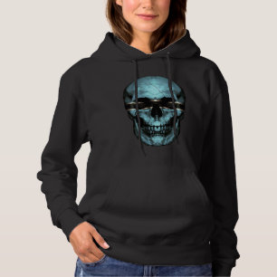 Botswana Flag Skull Batswana Roots Proud Patriotic Hoodie