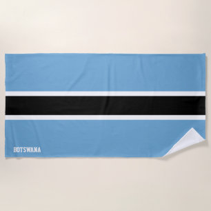 Botswana Flag Splendid Patriotic Beach Towel