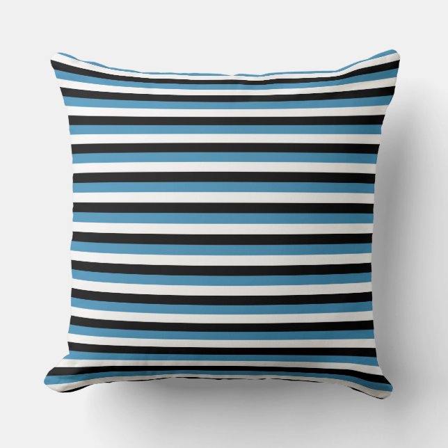 botswana flag stripes country pattern symbol white cushion (Front)