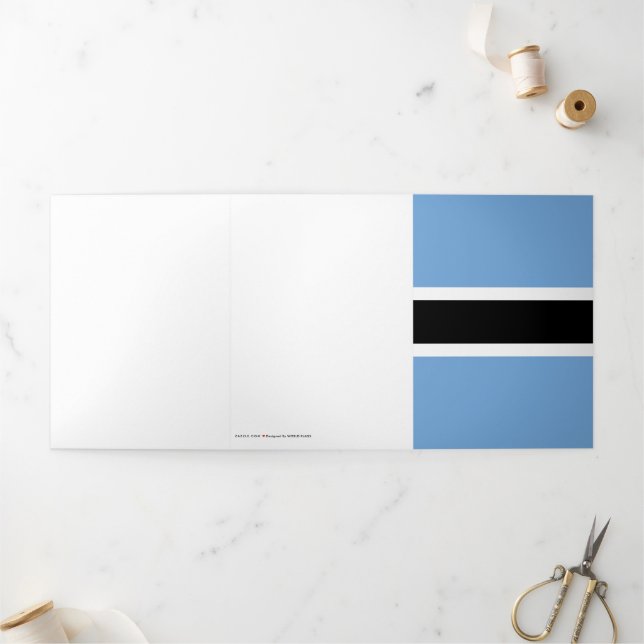 Botswana flag Tri-Fold card (Outside)