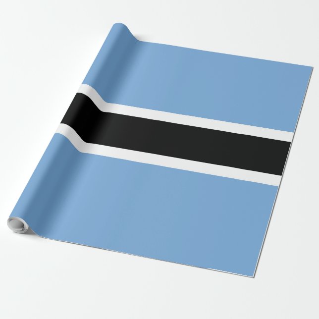 Botswana flag wrapping paper (Unrolled)