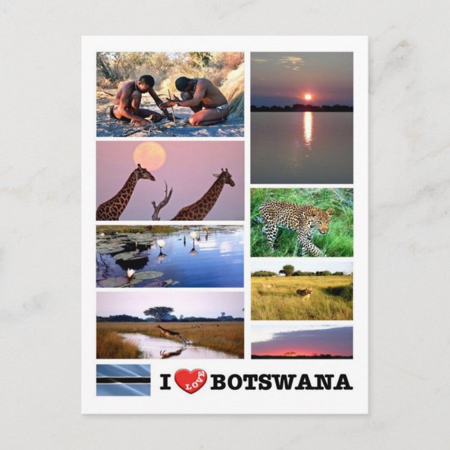 Botswana - I Love - Postcard (Front)