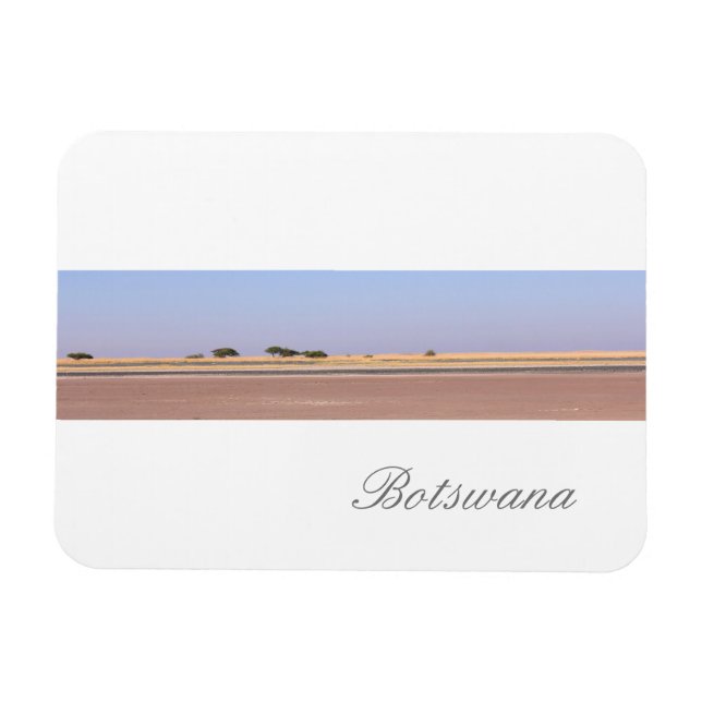Botswana Landscape Salt Pans Savannah Magnet (Horizontal)