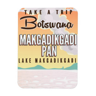 Botswana - Makgadikgadi Pan vintage travel poster Magnet