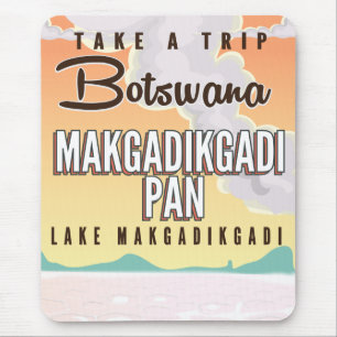 Botswana - Makgadikgadi Pan vintage travel poster Mouse Pad