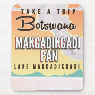 Botswana - Makgadikgadi Pan vintage travel poster Mouse Pad