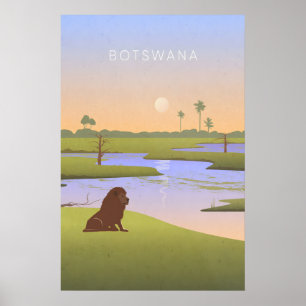 Botswana Minimal Travel Poster