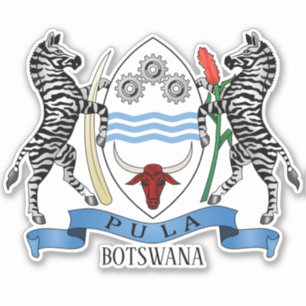 Botswana National Coat Of Arms Patriotic