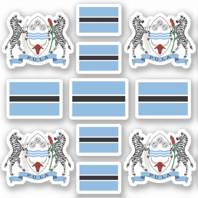 Botswana - national symbols /Coat of arms and flag (Front)