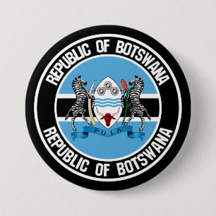 Botswana Round Emblem 7.5 Cm Round Badge