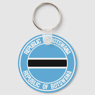 Botswana Round Emblem Key Ring