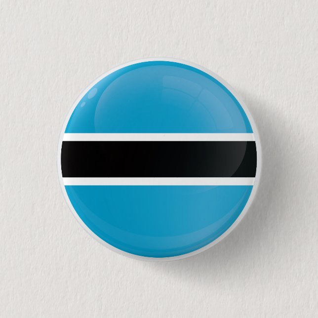 Botswana  Round Icon Flag  3 Cm Round Badge (Front)