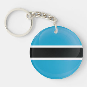 Botswana  Round Icon Flag  Key Ring
