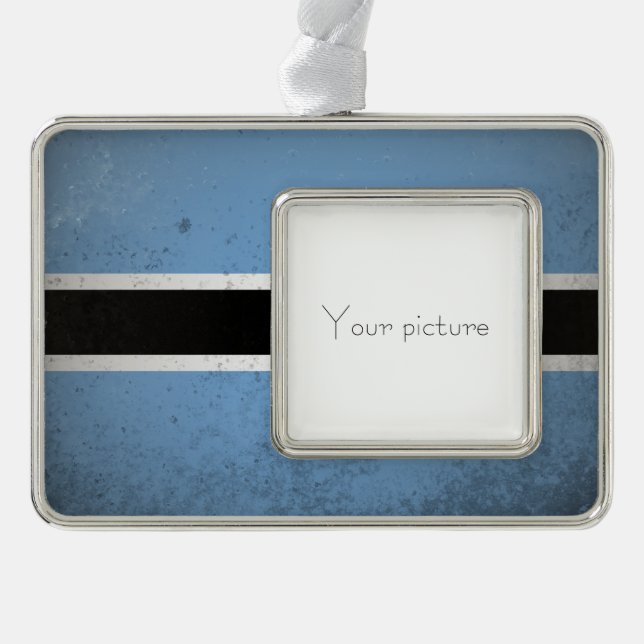 Botswana Silver Plated Framed Ornament (Front)