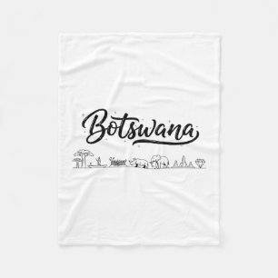 Botswana Skyline Travel Vacation Outfits  Fleece Blanket