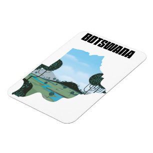 Botswana travel poster magnet