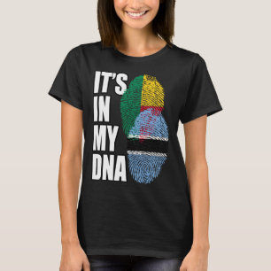 Botswanan And Beninese Mix DNA Flag Heritage T-Shirt