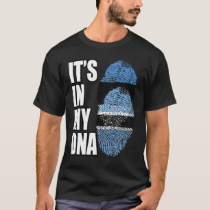 Botswanan And Estonian Mix DNA Flag Heritage T-Shirt