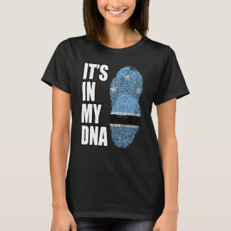 Botswanan And Micronesian Mix DNA Heritage Flag T-Shirt