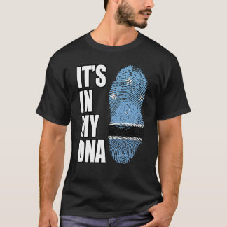 Botswanan And Micronesian Mix DNA Heritage Flag T-Shirt