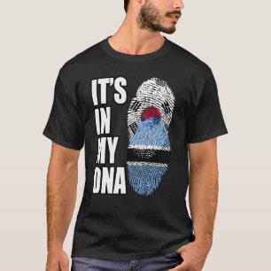 Botswanan And South Korean Mix DNA Heritage Flag T-Shirt