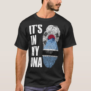 Botswanan And South Korean Mix DNA Heritage Flag T-Shirt