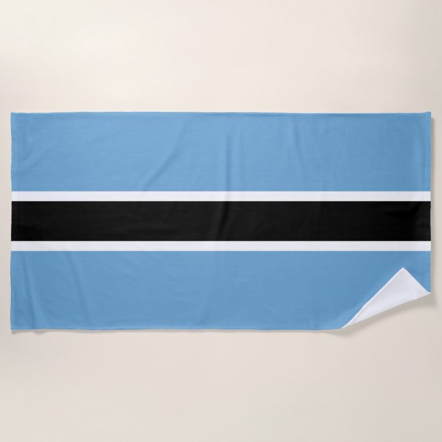Botswanan Flag (Botswana) Beach Towel (Front)